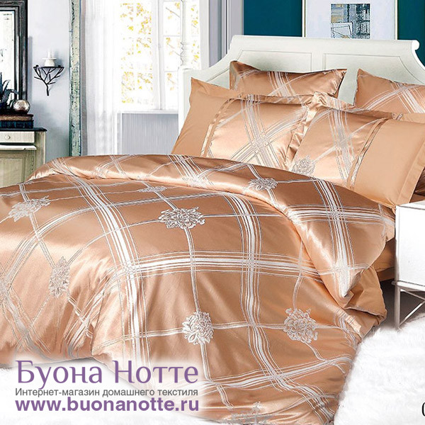 Комплект постельного белья Cleo Satin Jacquard 082-SG (размер Евро)