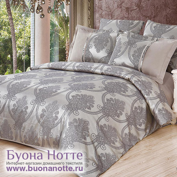 Комплект постельного белья Cleo Satin Jacquard 090-SG (размер Семейный) Комплект постельного белья Cleo Satin Jacquard 090-SG (размер Семейный)