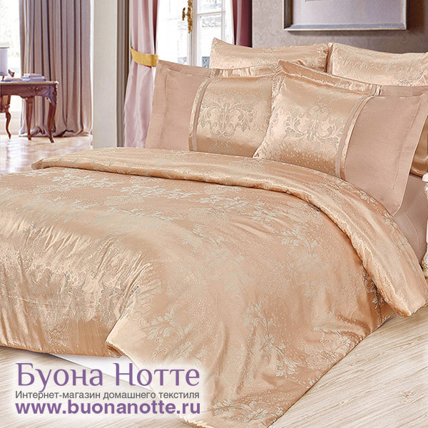 Комплект постельного белья Cleo Satin Jacquard 104-SG (размер Семейный)