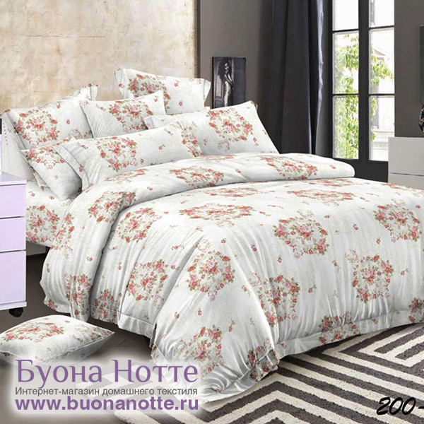 Комплект постельного белья Cleo Polysatin 200-PS (размер Семейный)
