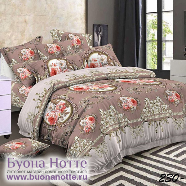 Комплект постельного белья Cleo Polysatin 230-PS (размер 2-спальный)