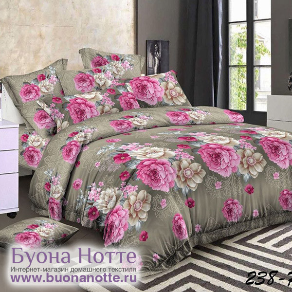 Комплект постельного белья Cleo Polysatin 238-PS (размер 1,5-спальный)