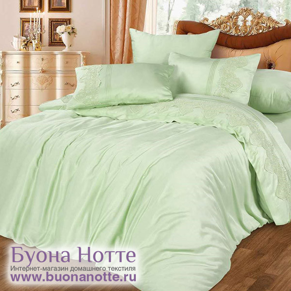 Комплект постельного белья Cleo Bamboo Satin 019-BS (размер Евро)