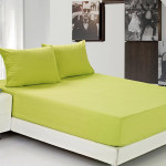 Простыня на резинке джерси салатовая (размер 180х200)